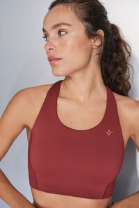 Dash and Stars Soutien desportivo 4D Stretch marrom impressão