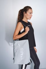 Dash and Stars Mochila de nylon com efeito metálico multiposição preto