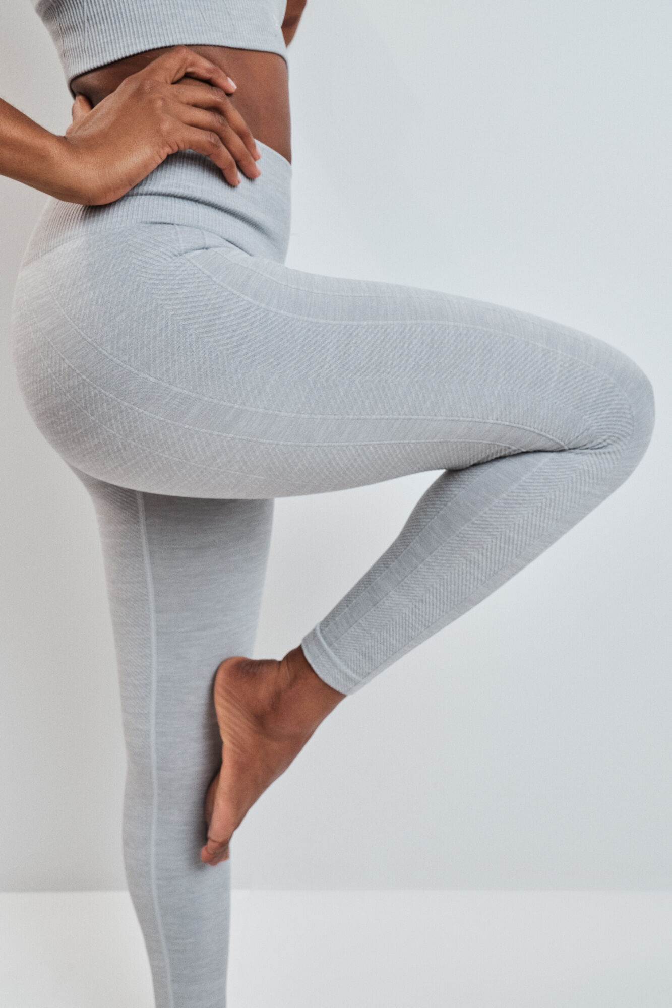 Dash and Stars Legging comprida SEAMLESS COMFORT cinza cinzento