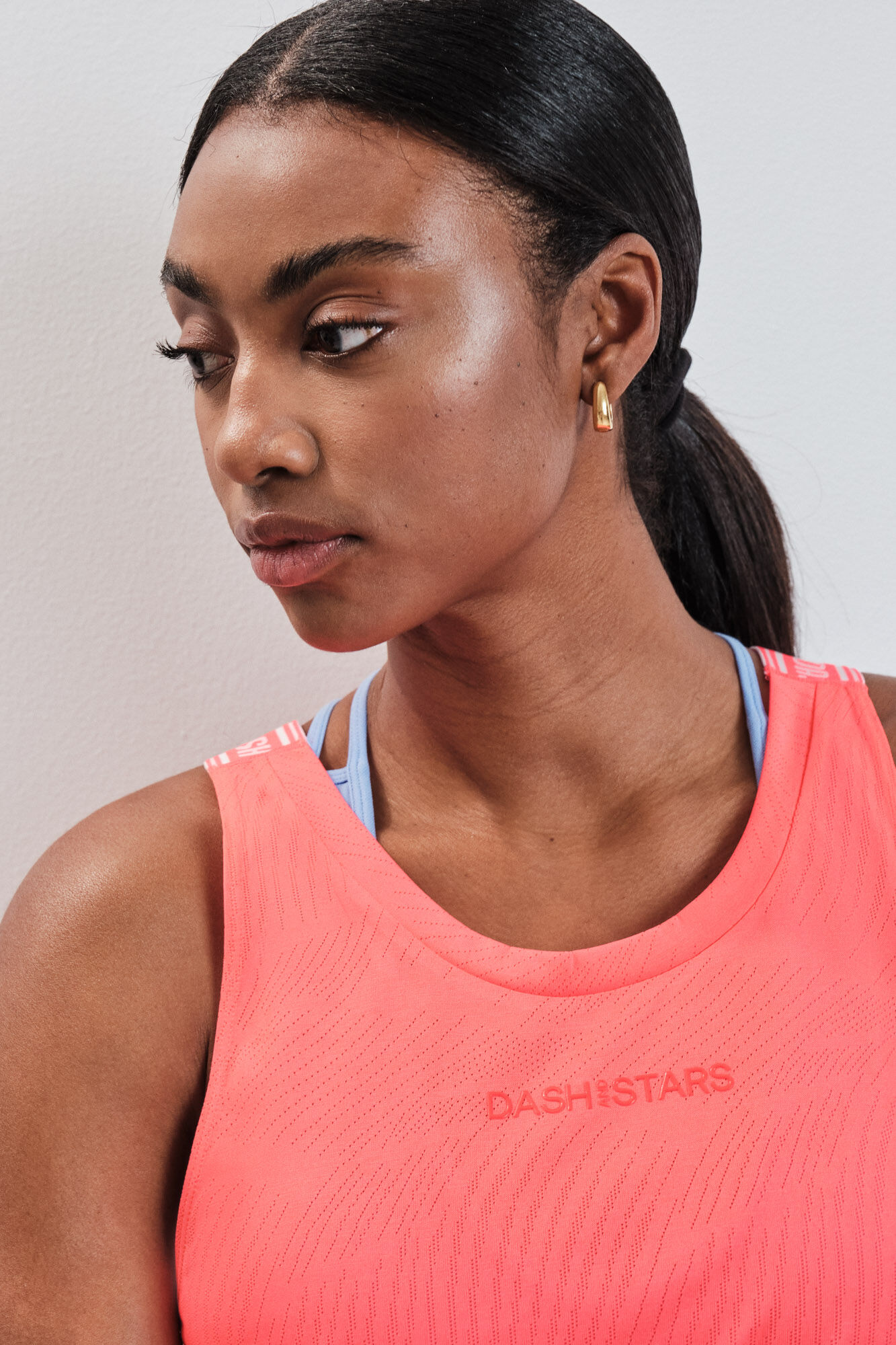 Dash and Stars T-shirt halter vermelha vermelho