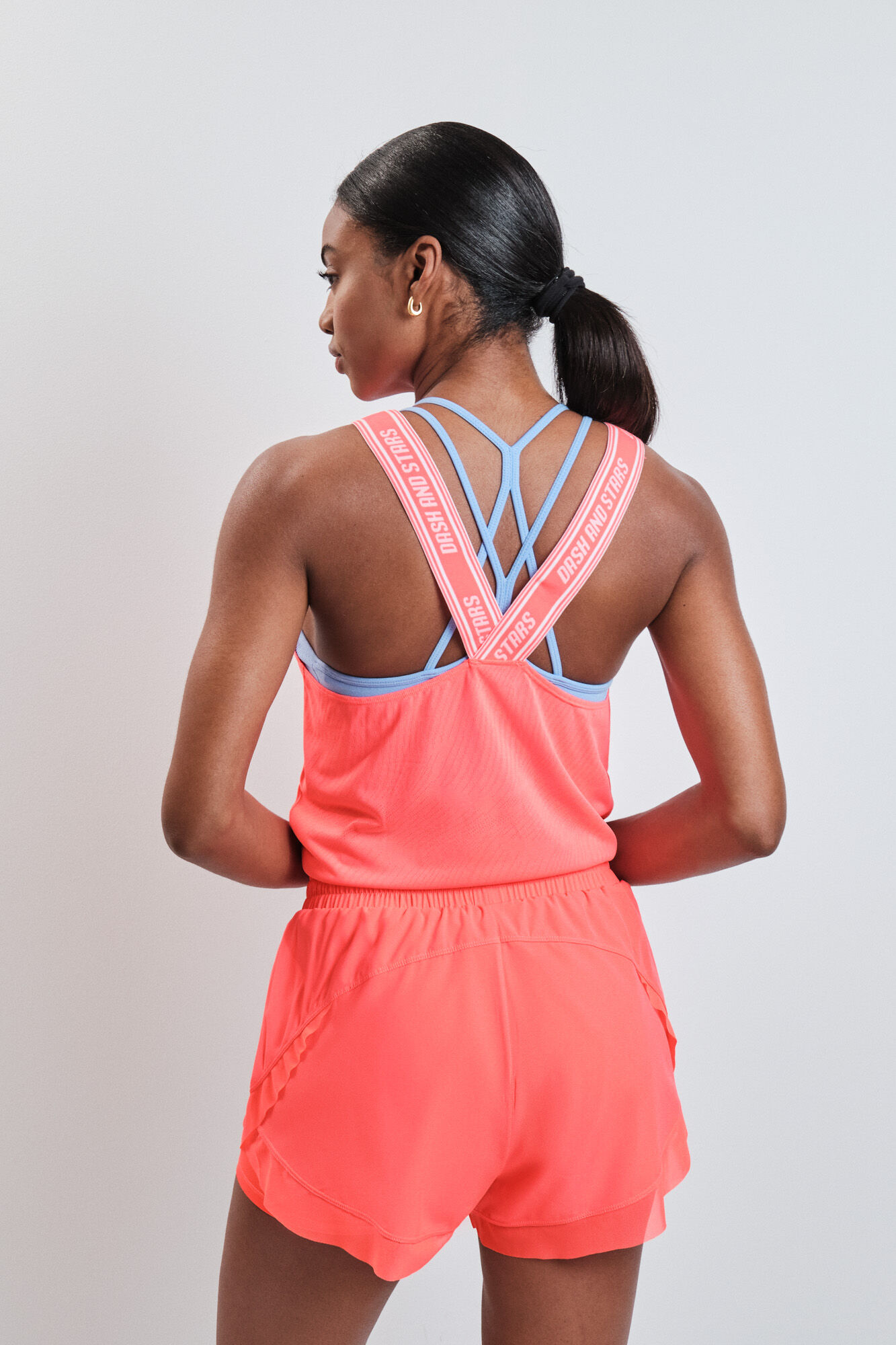 Dash and Stars Cal&ccedil;&otilde;es ultraleves em tercido mesh vermelhos rosa