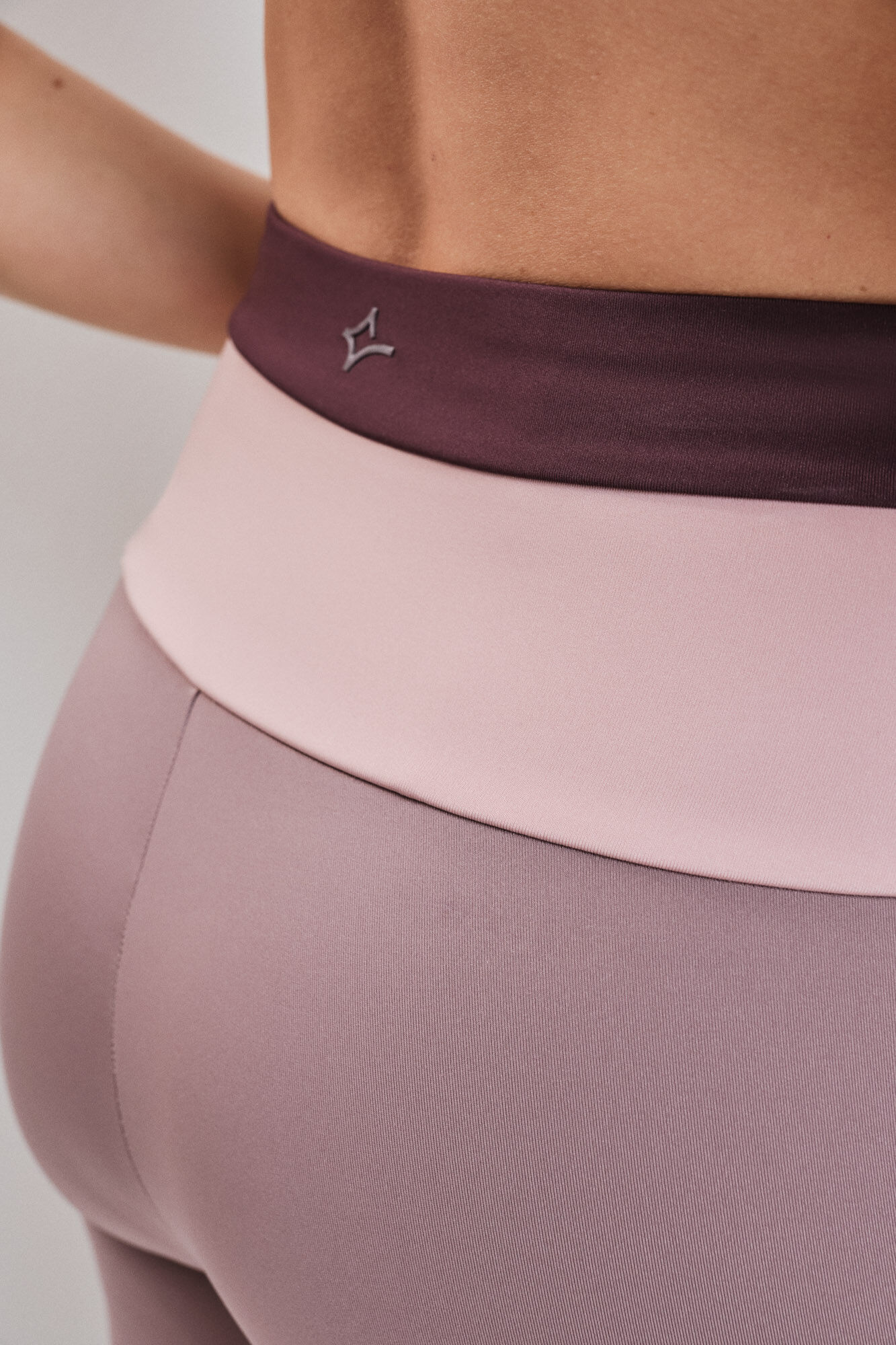 Dash and Stars Legging curto 4D STRETCH color block rosa rosa