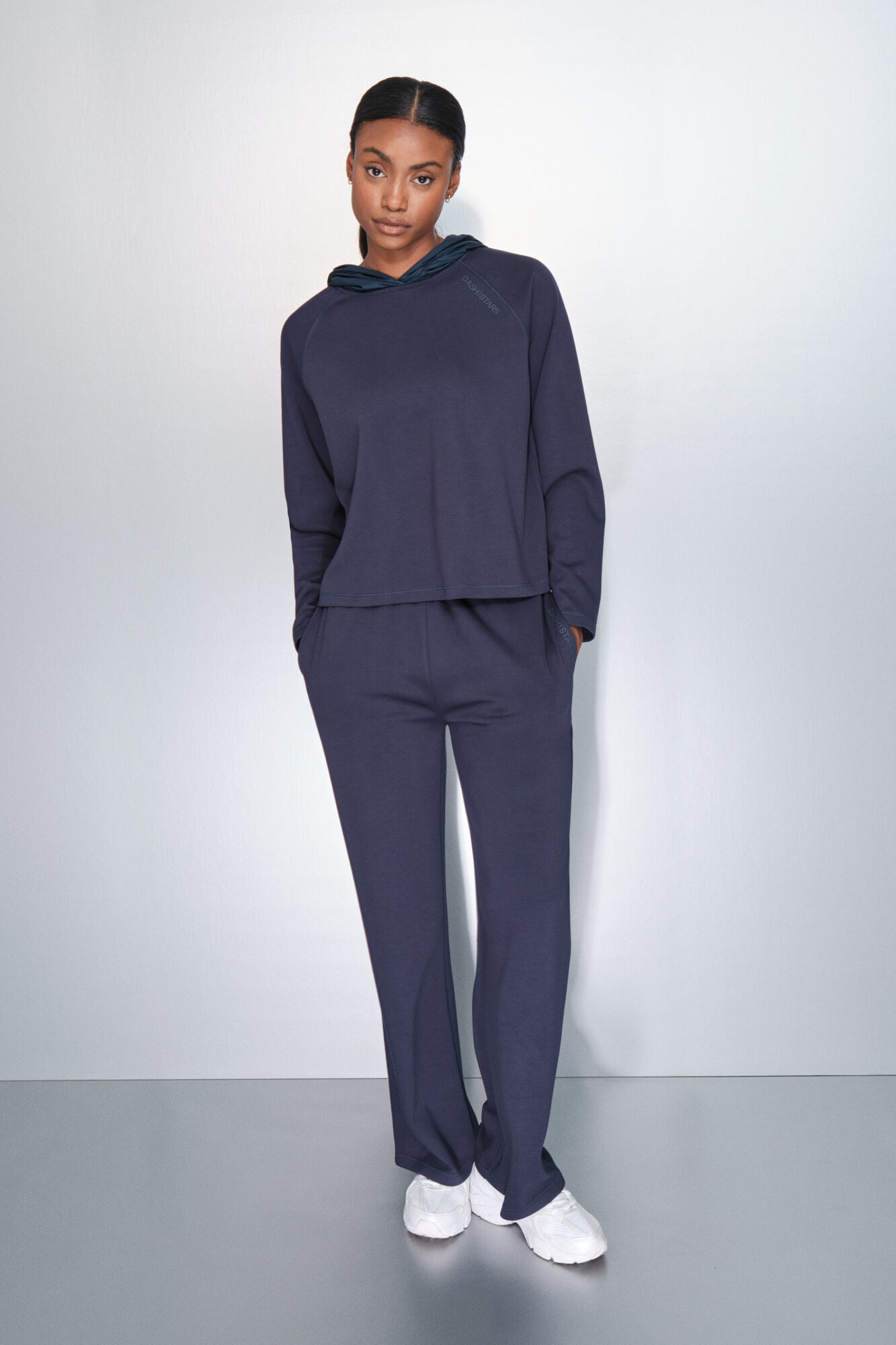 Dash and Stars Pantal&oacute;n recto ancho azul oscuro azul