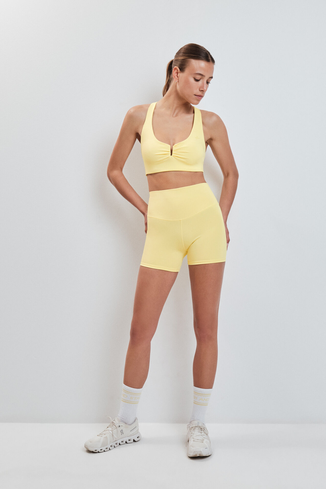 Dash and Stars Soutien desportivo 4D Stretch amarelo impress&atilde;o