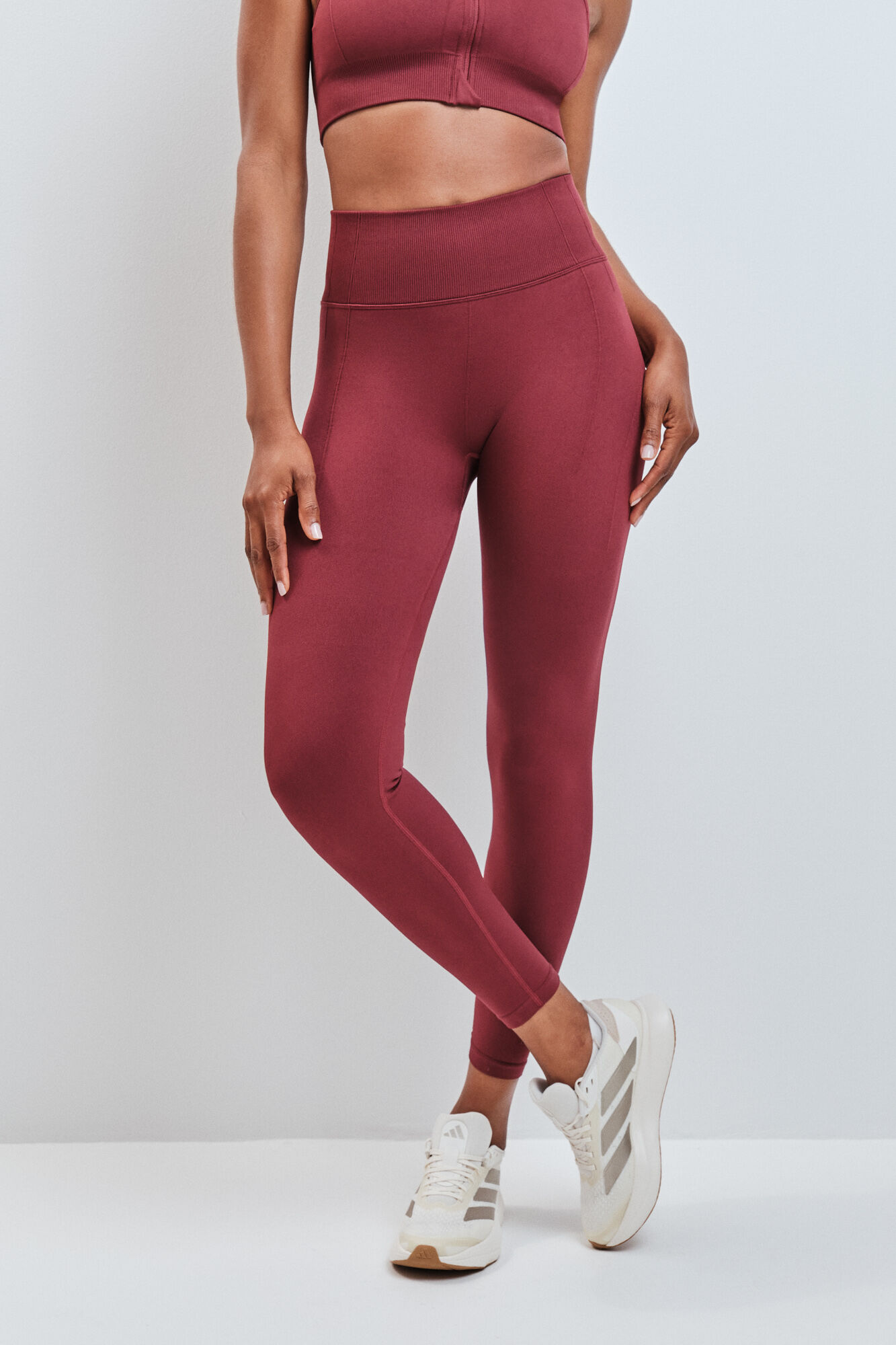 Dash and Stars Legging comprida vermelha SEAMLESS FIT vermelho