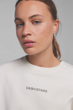 Dash and Stars Sudadera logo algodón beige. Special colab @ffitcoco beige
