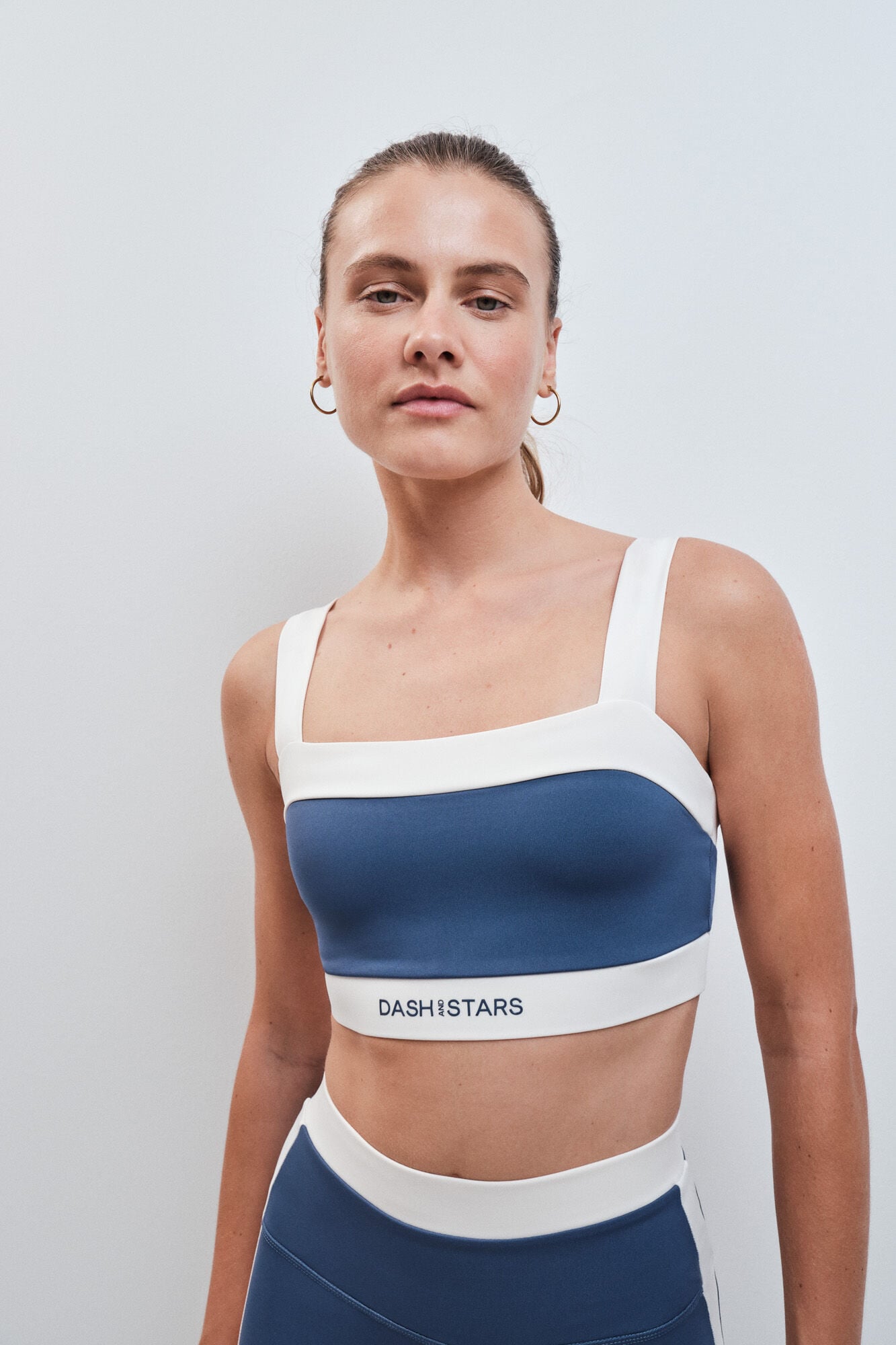 Dash and Stars Soutien desportivo bandeau 4D Stretch azul azul