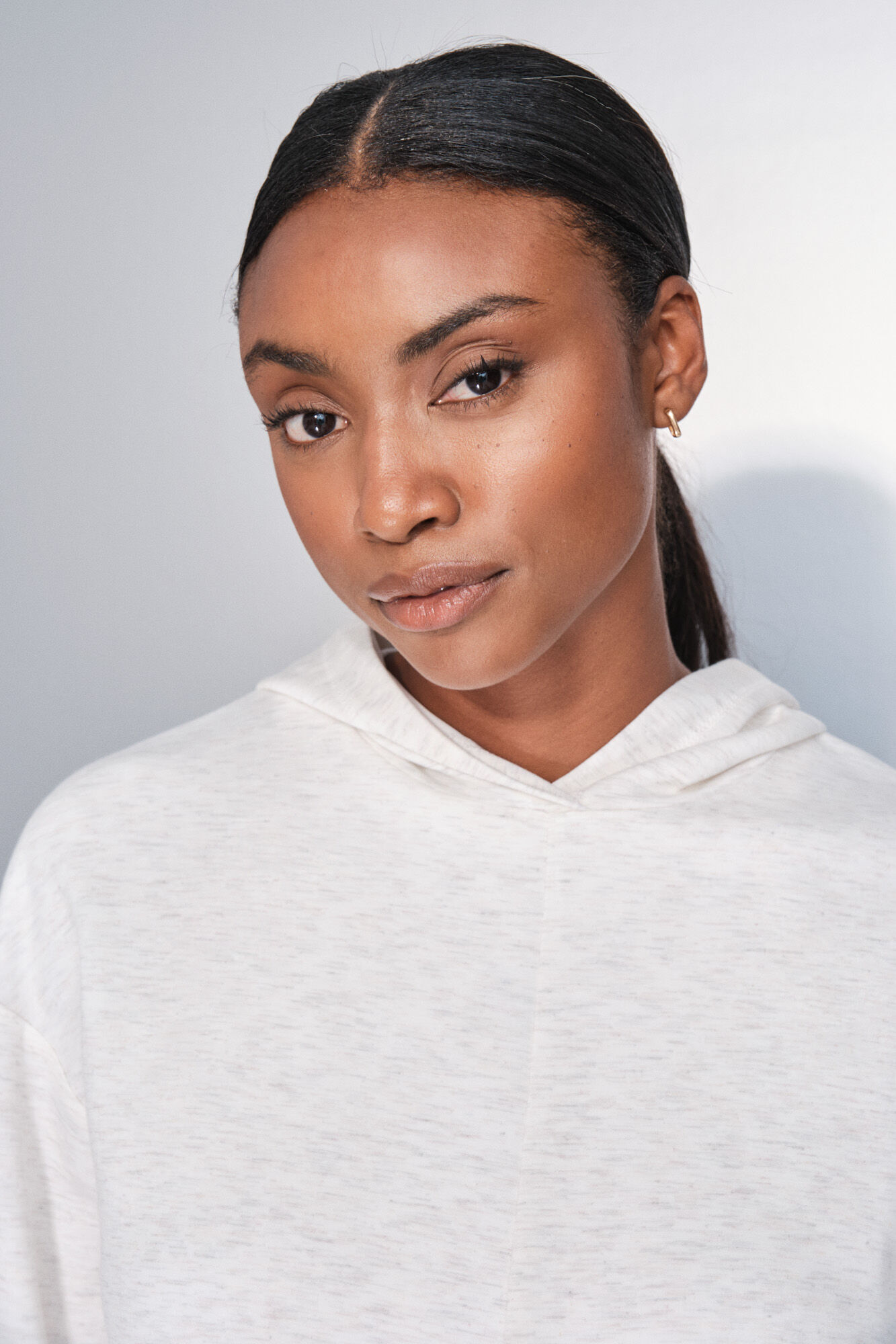 Dash and Stars Sweatshirt branco drapeado beige