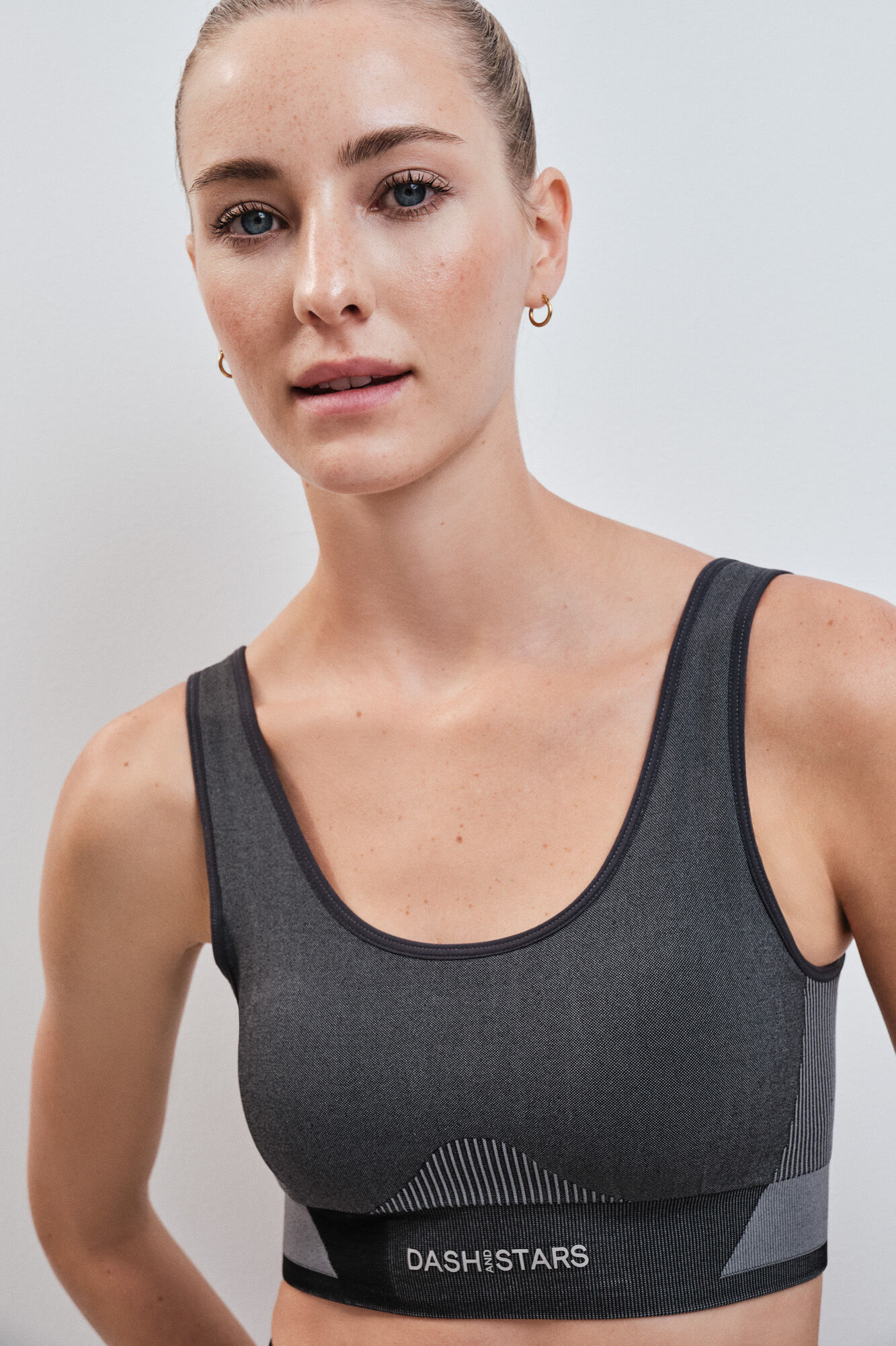 Dash and Stars Soutien desportivo SEAMLESS COMFORT cinza