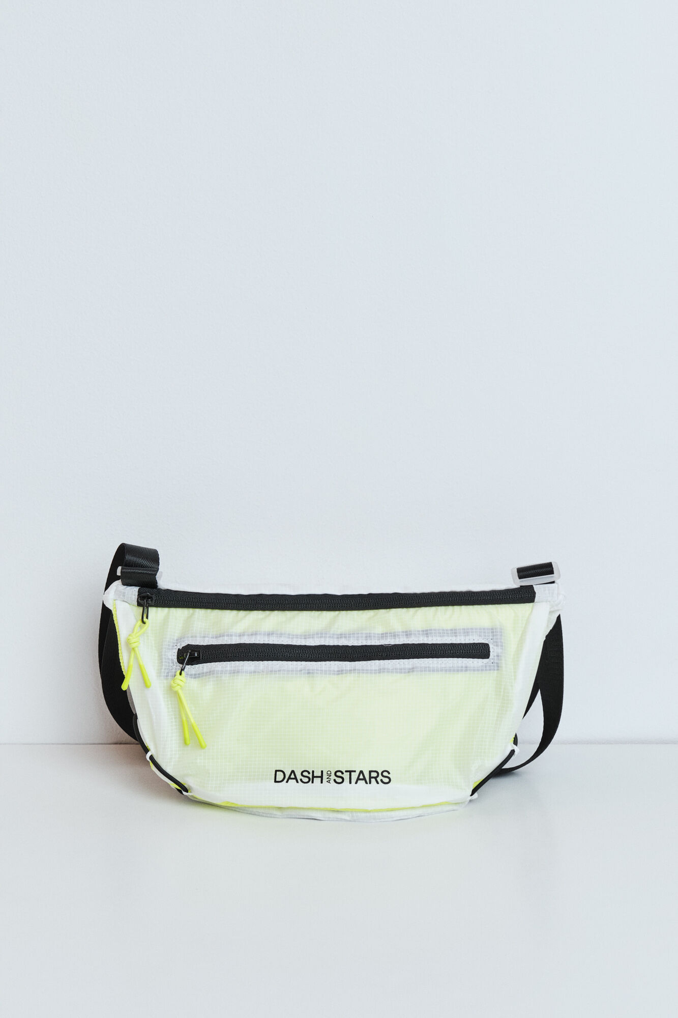 Dash and Stars Mala a tiracolo t&eacute;cnica branca beige