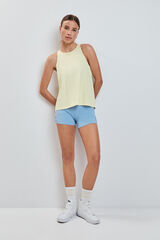 Dash and Stars T-shirt sem mangas costas abertas azul