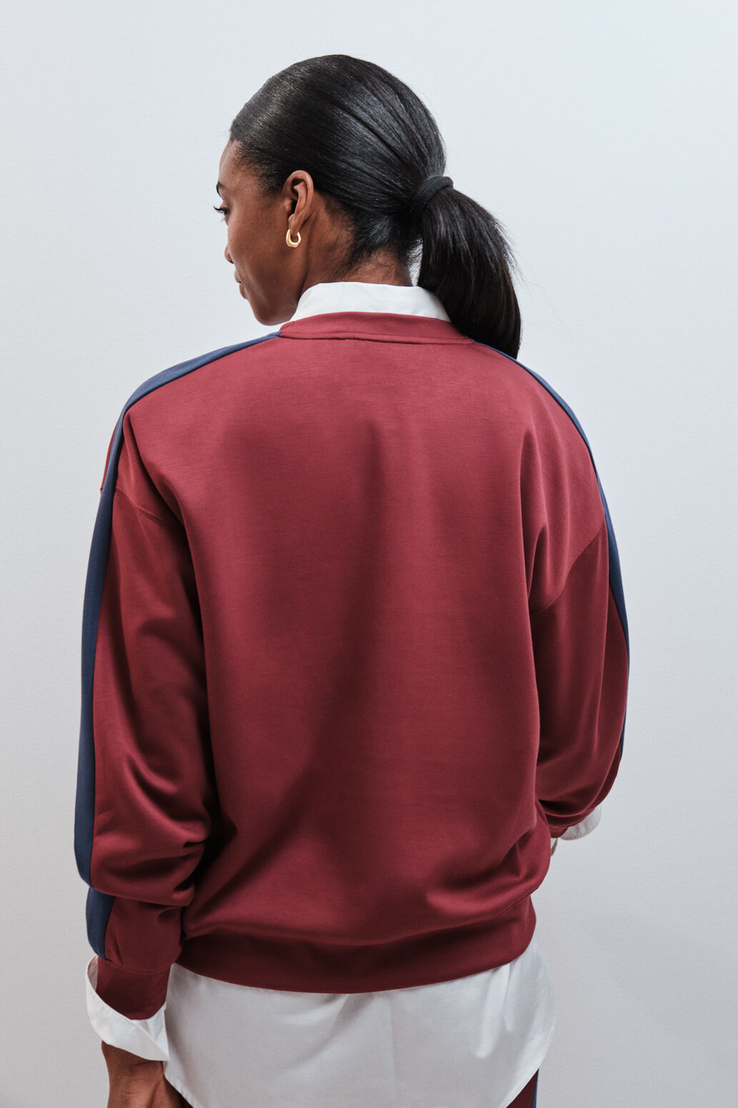 Dash and Stars Sweatshirt manga comprida soft touch gren&aacute; vermelho