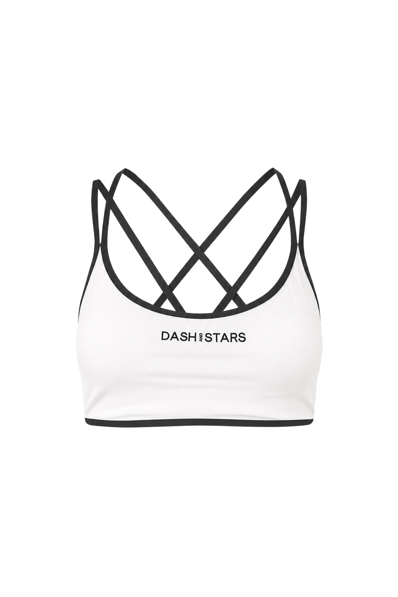 Dash and Stars Sujetador deportivo 4D Stretch blanco beige