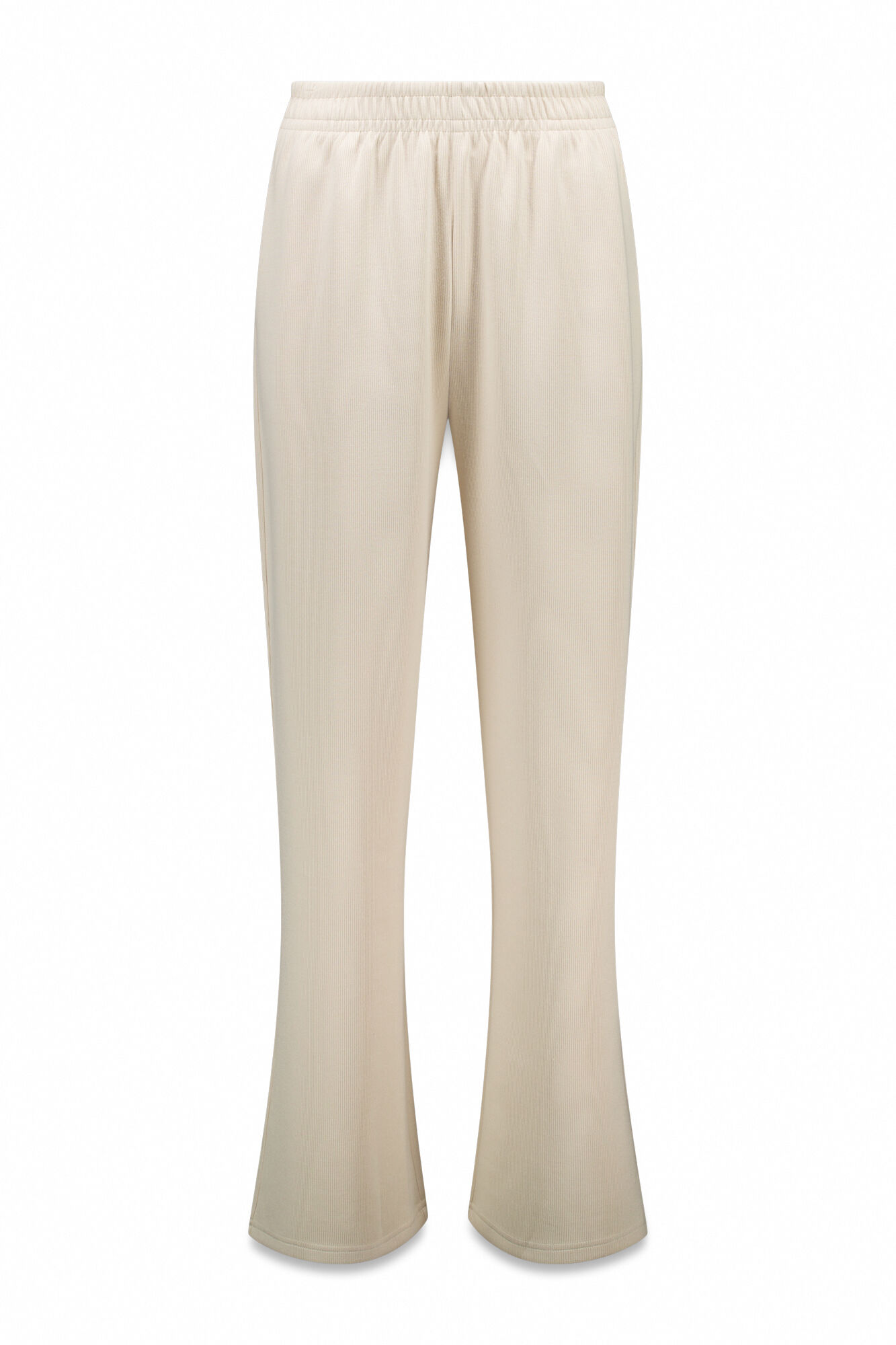 Dash and Stars Cal&ccedil;a largas retas caneladas bege cru