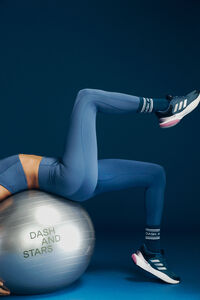Dash and Stars Legging azul 4D STRETCH no tornozelo