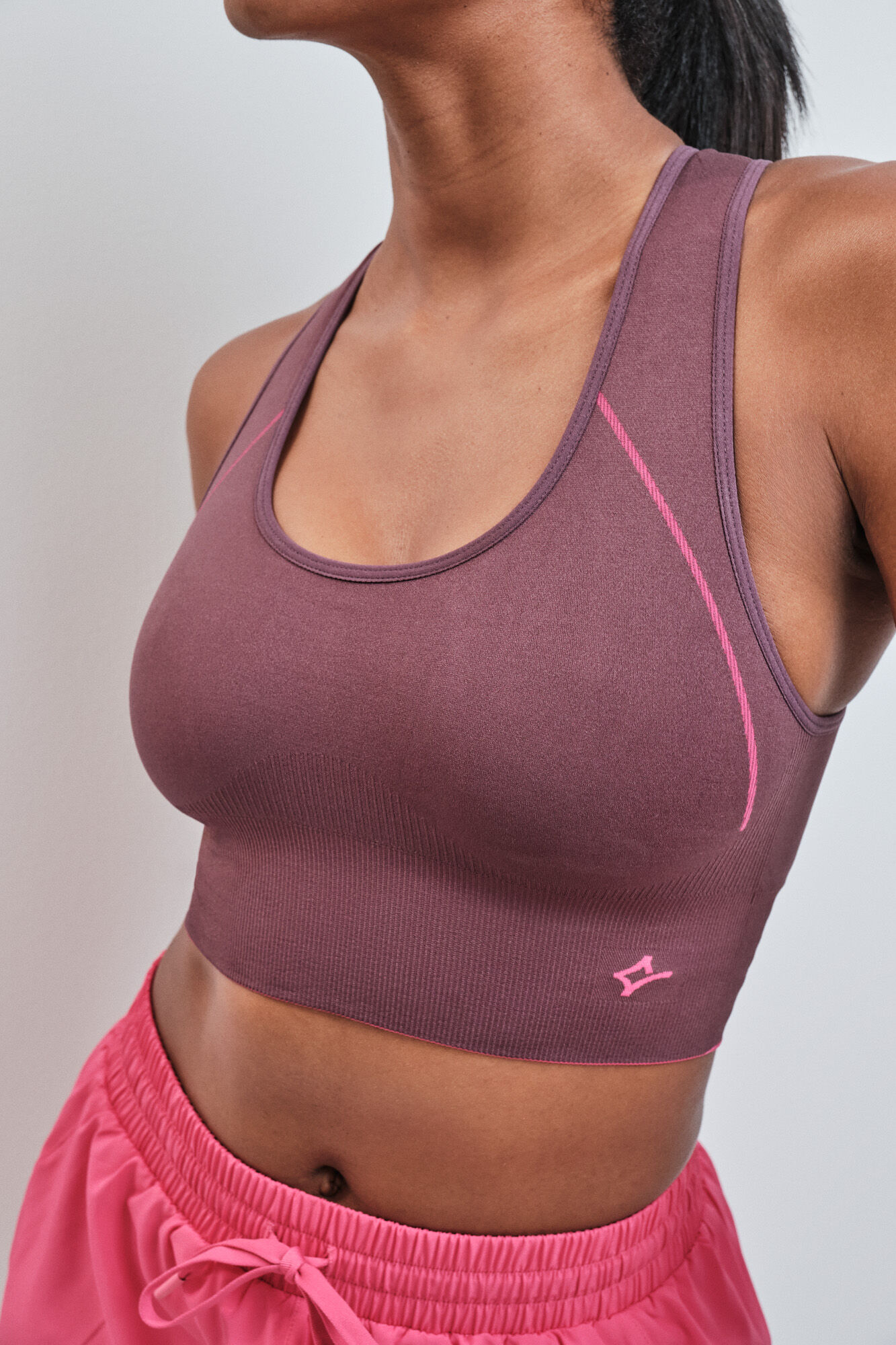 Dash and Stars Soutien desportivo 4D Stretch revers&iacute;vel rosa rosa