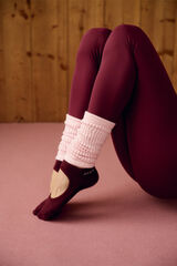 Dash and Stars Calcetines algod&oacute;n zapatilla ballet granate rojo