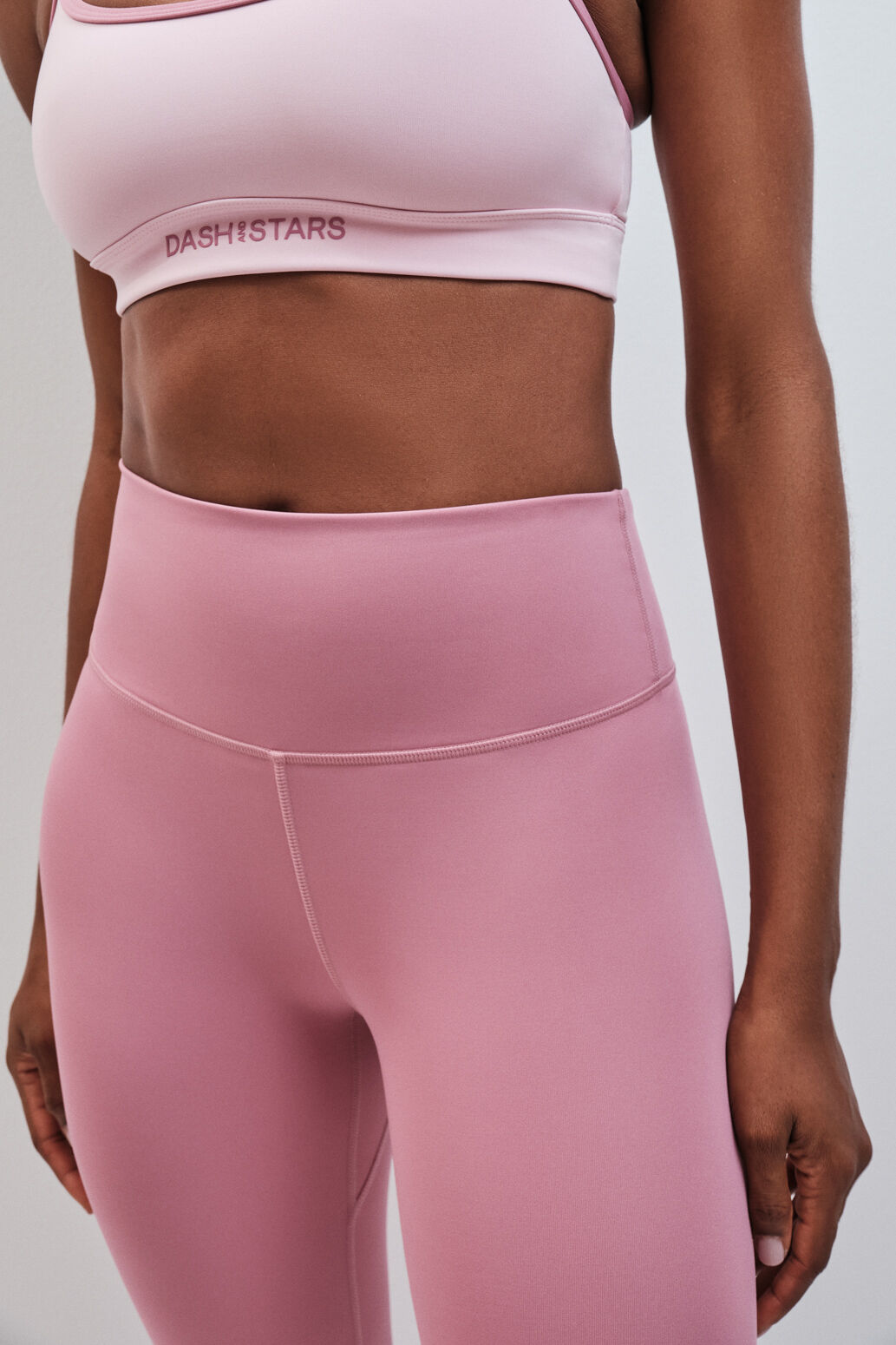 Dash and Stars Leggings compridos 4D STRETCH rosa rosa