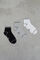 Dash and Stars Pack 3 calcetines cortos blanco y negro negro