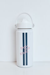 Dash and Stars Garrafa em a&ccedil;o inoxid&aacute;vel branca beige