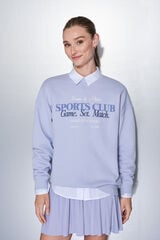 Dash and Stars Sweatshirt plush lilás 100% algodão azul