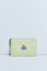 0 N&eacute;cessaire pequeno amarelo metalizado impress&atilde;o
