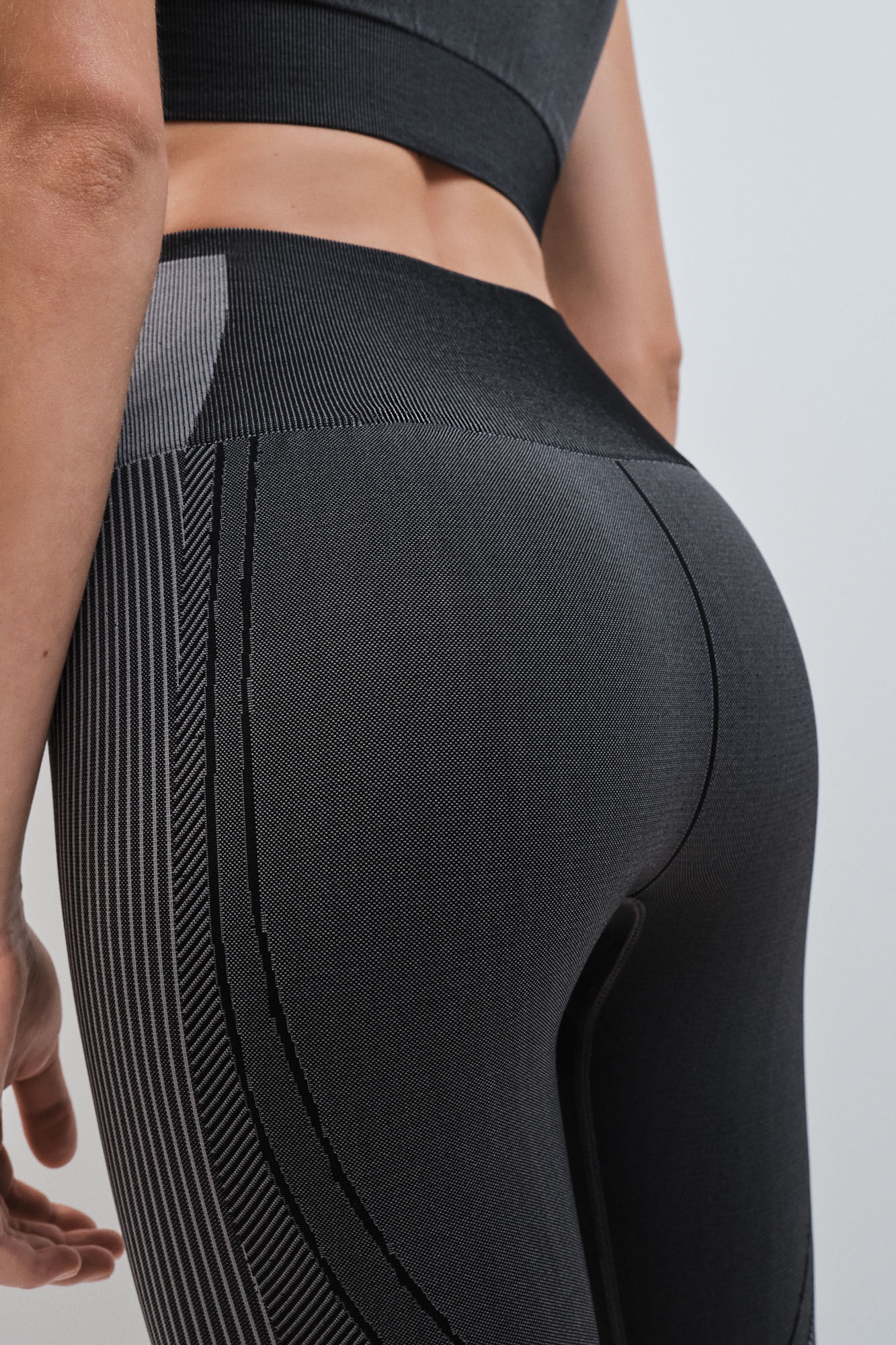Dash and Stars Legging comprida SEAMLESS COMFORT cinza cinzento