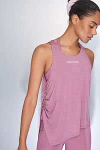 Dash and Stars Camiseta halter asimétrica rosa rosa