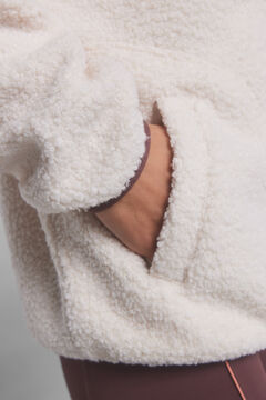Dash and Stars Chaqueta borreguito beige nude