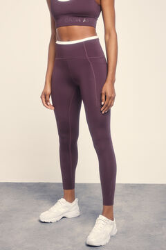 Dash and Stars Leggings roxas 4D STRETCH no tornozelo rosa