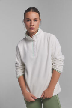 Dash and Stars Jersey tejido polar blanco beige