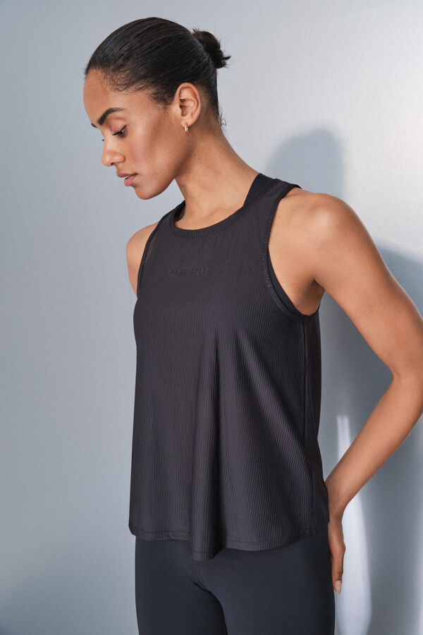 Dash and Stars Camiseta halter negro negro