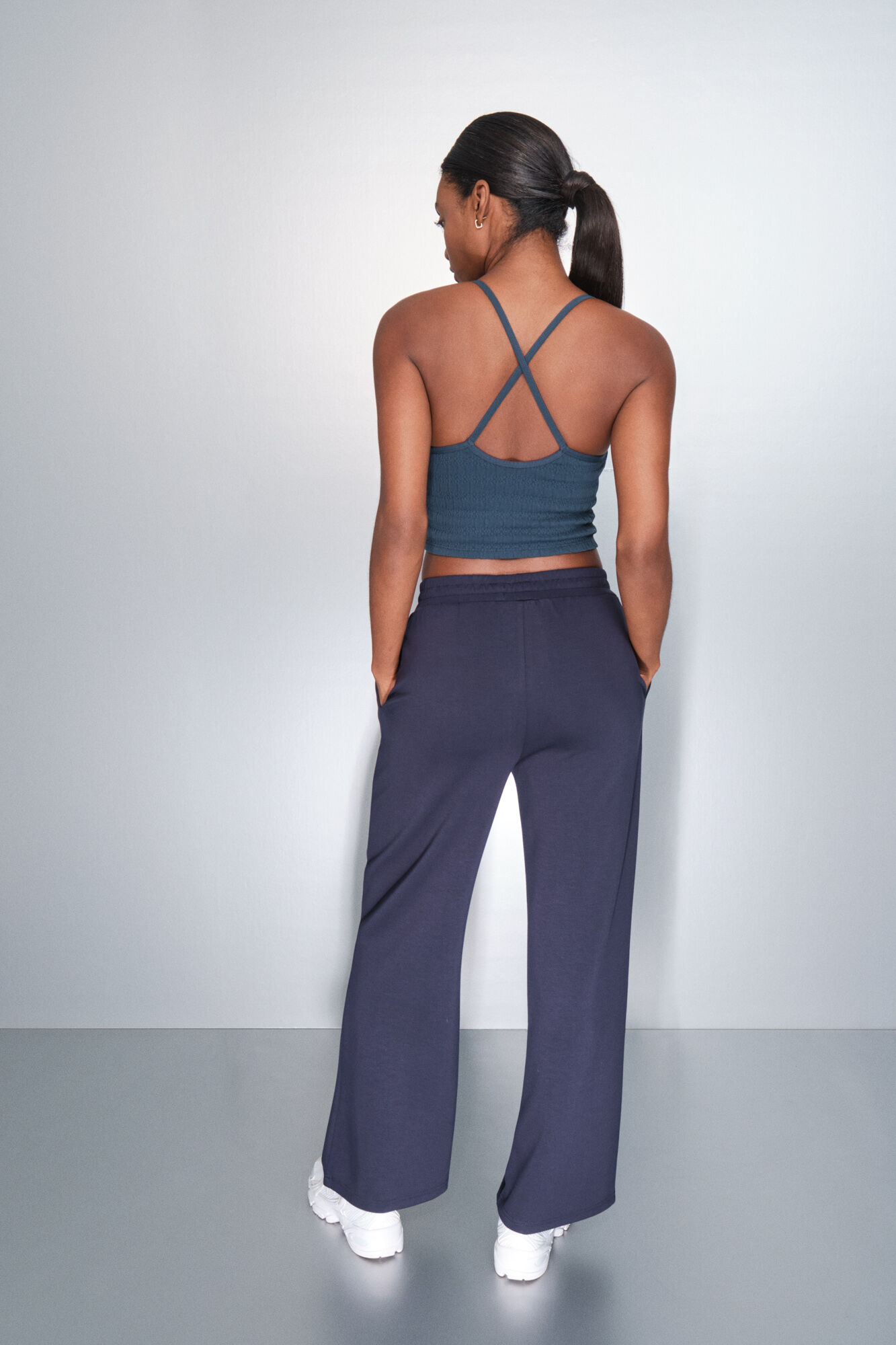 Dash and Stars Pantal&oacute;n recto ancho azul oscuro azul