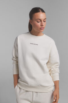 Dash and Stars Sudadera logo algodón beige. Special colab @ffitcoco beige