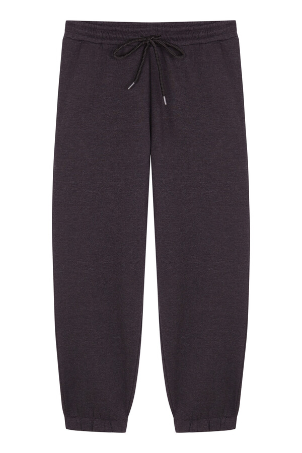 Women'secret Pantalón largo carrot felpa fina gris gris