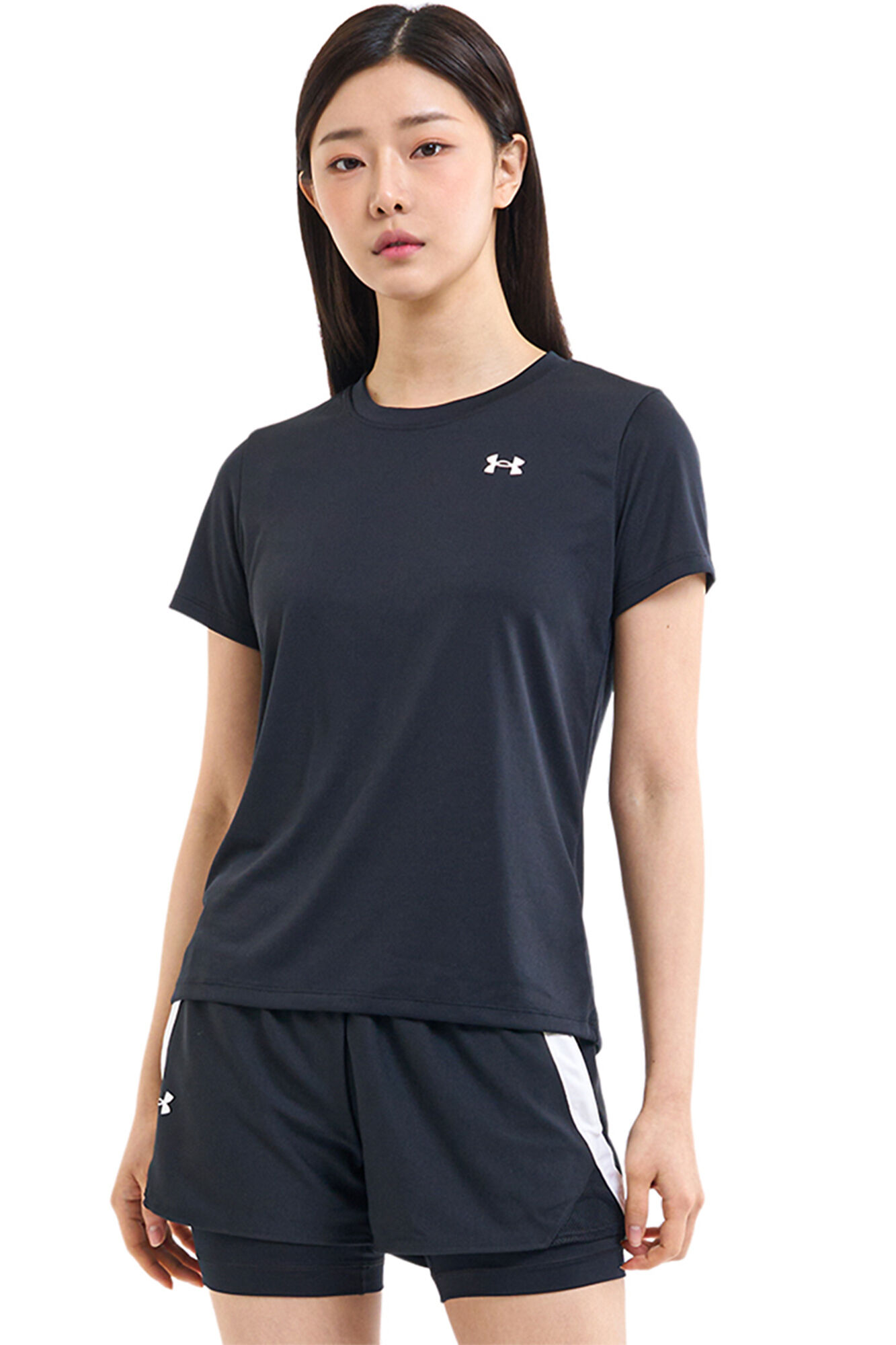 Under Armour T-shirt manga curta t&eacute;cnica preto