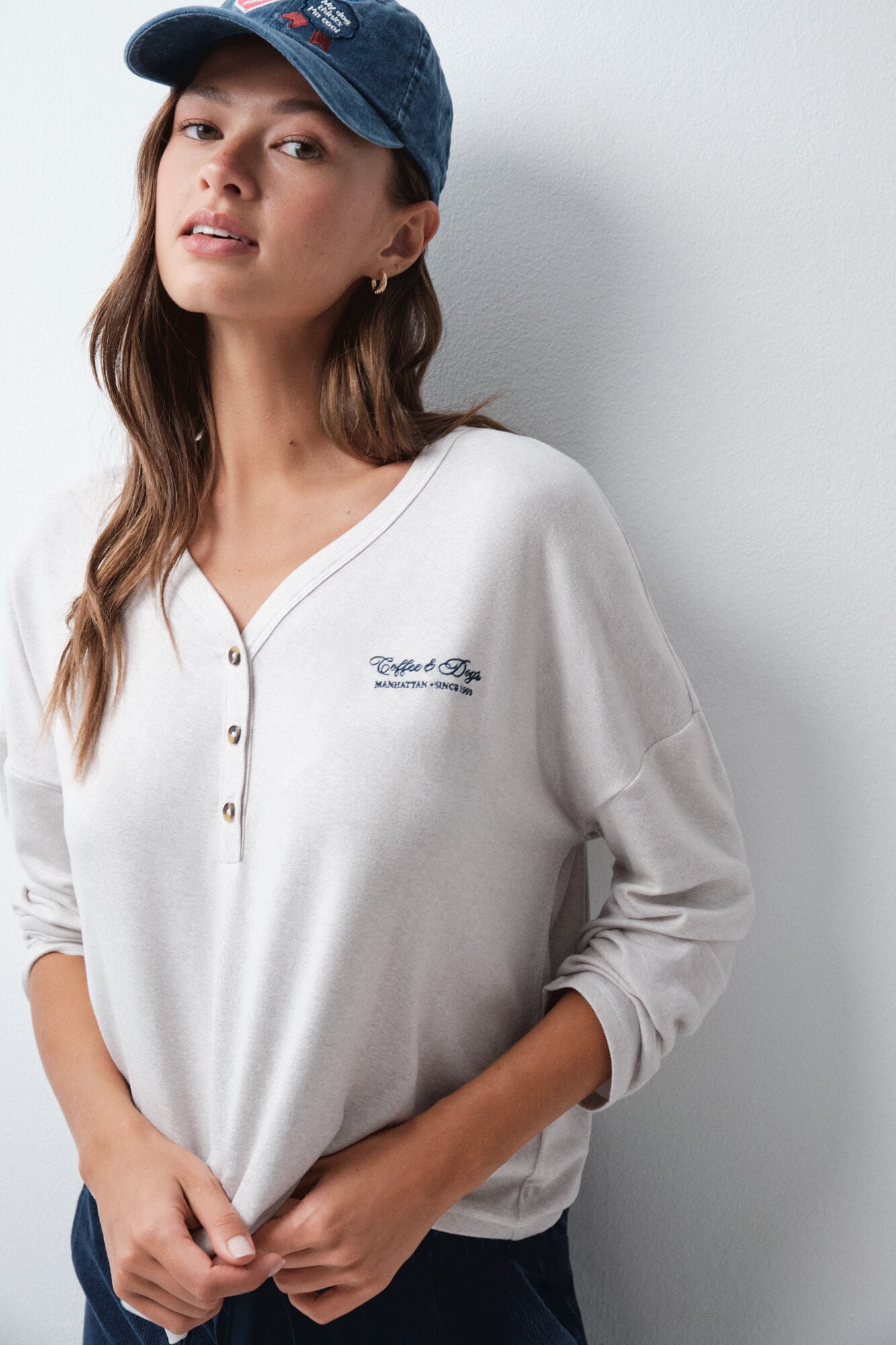 Women'secret T-shirt de malha soft touch cinzenta
