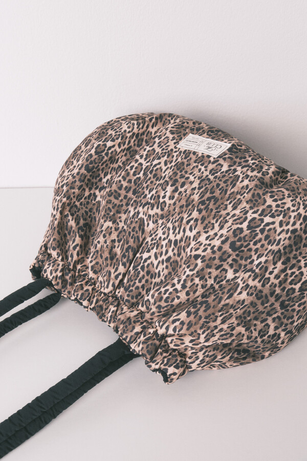 Women'secret Bolso reversible nylon animal print estampado