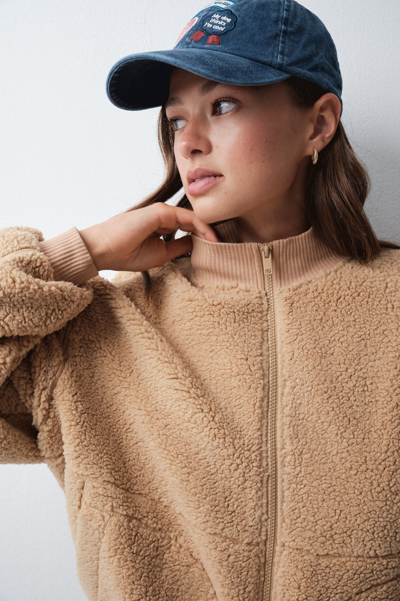 Women'secret Casaco borrego camel camel