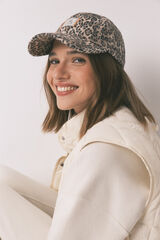 Women'secret Boné de pelúcia com estampa animal cru