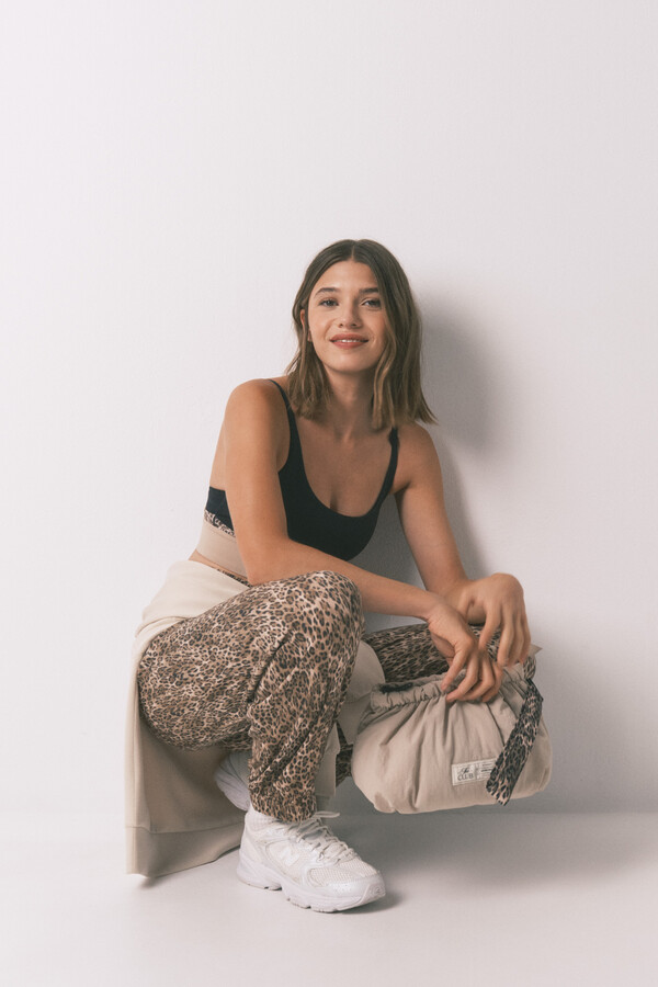 Women'secret Nécessaire pequena de nylon com estampa de animal cru