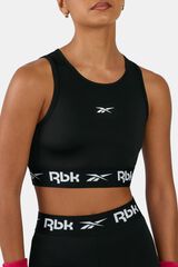 Reebok Soutien desportivo de suporte m&eacute;dio preto