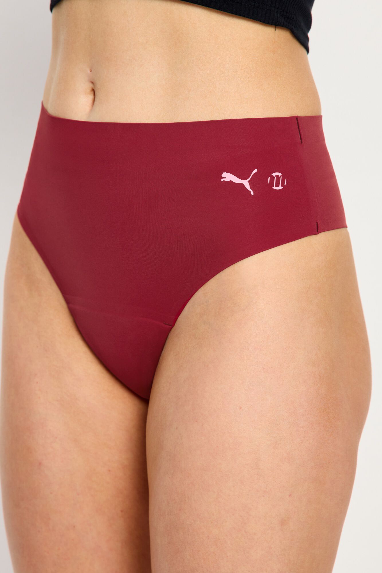 Modibodi Puma Cueca Menstrual Brasileira Sem Costura Fluxo Abundante Vermelho