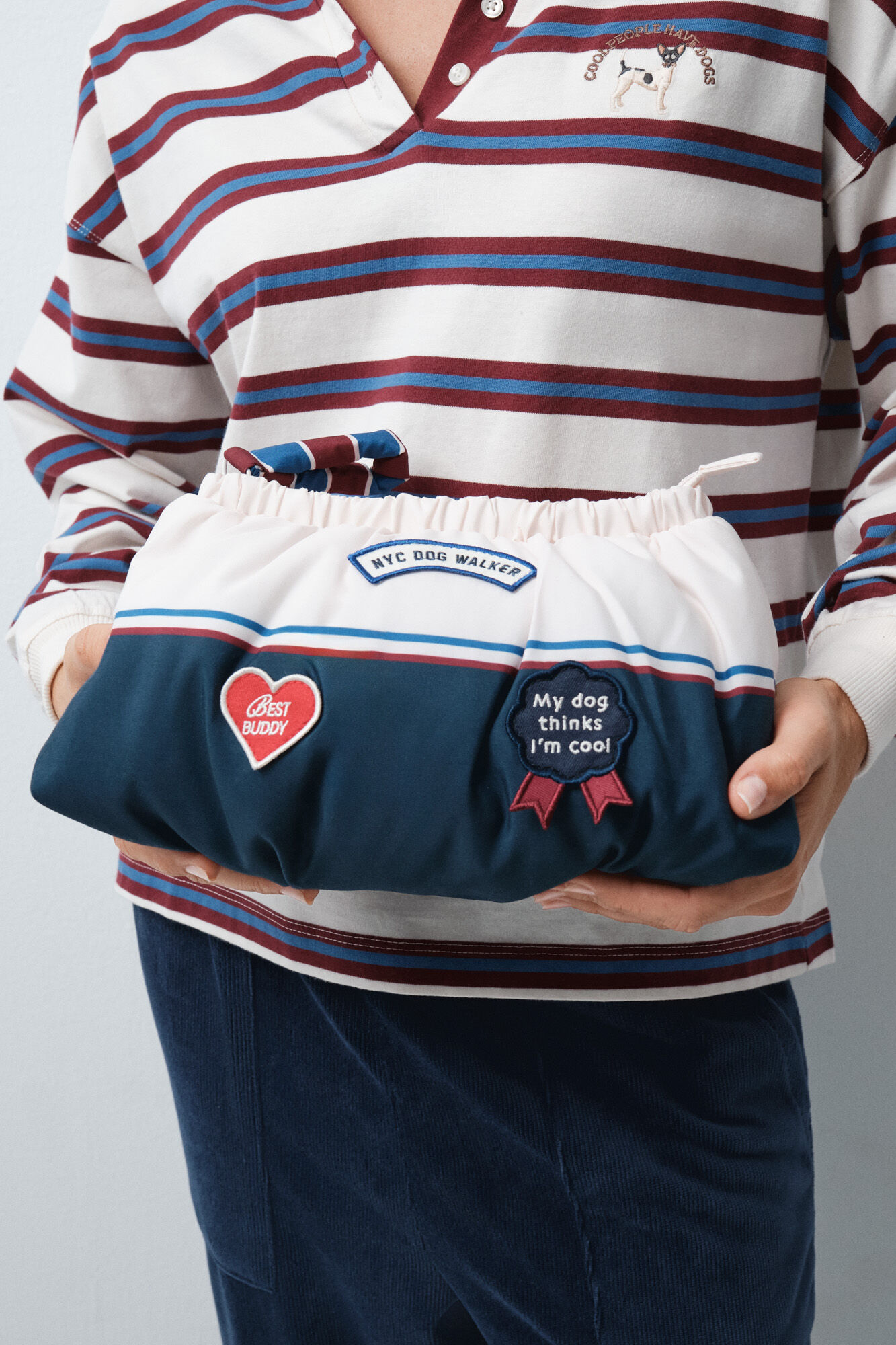 Women'secret N&eacute;cessaire pequeno franzido com al&ccedil;a estampado