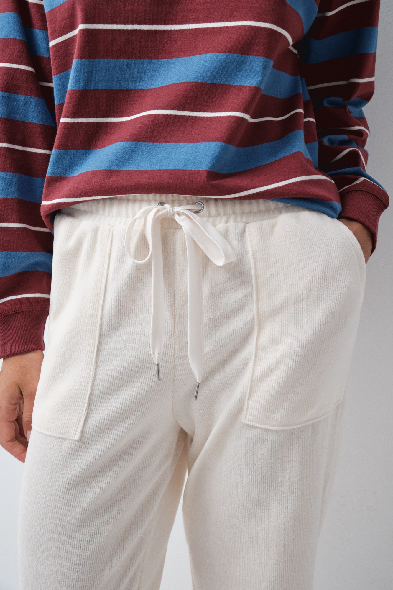Women'secret Cal&ccedil;a comprida de bombazina branca