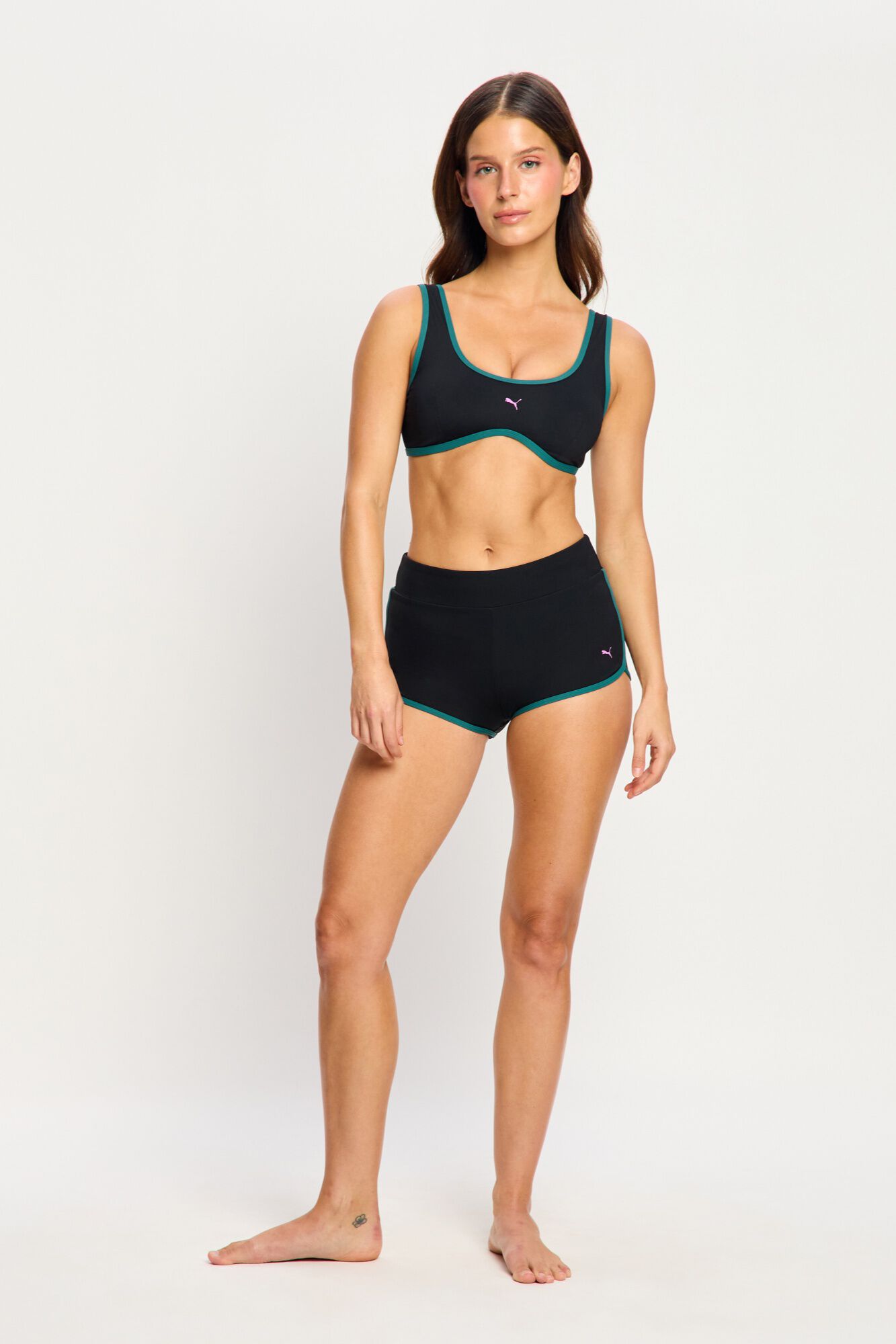 Modibodi Puma Short Banho Menstrual Fluxo Super Black preto