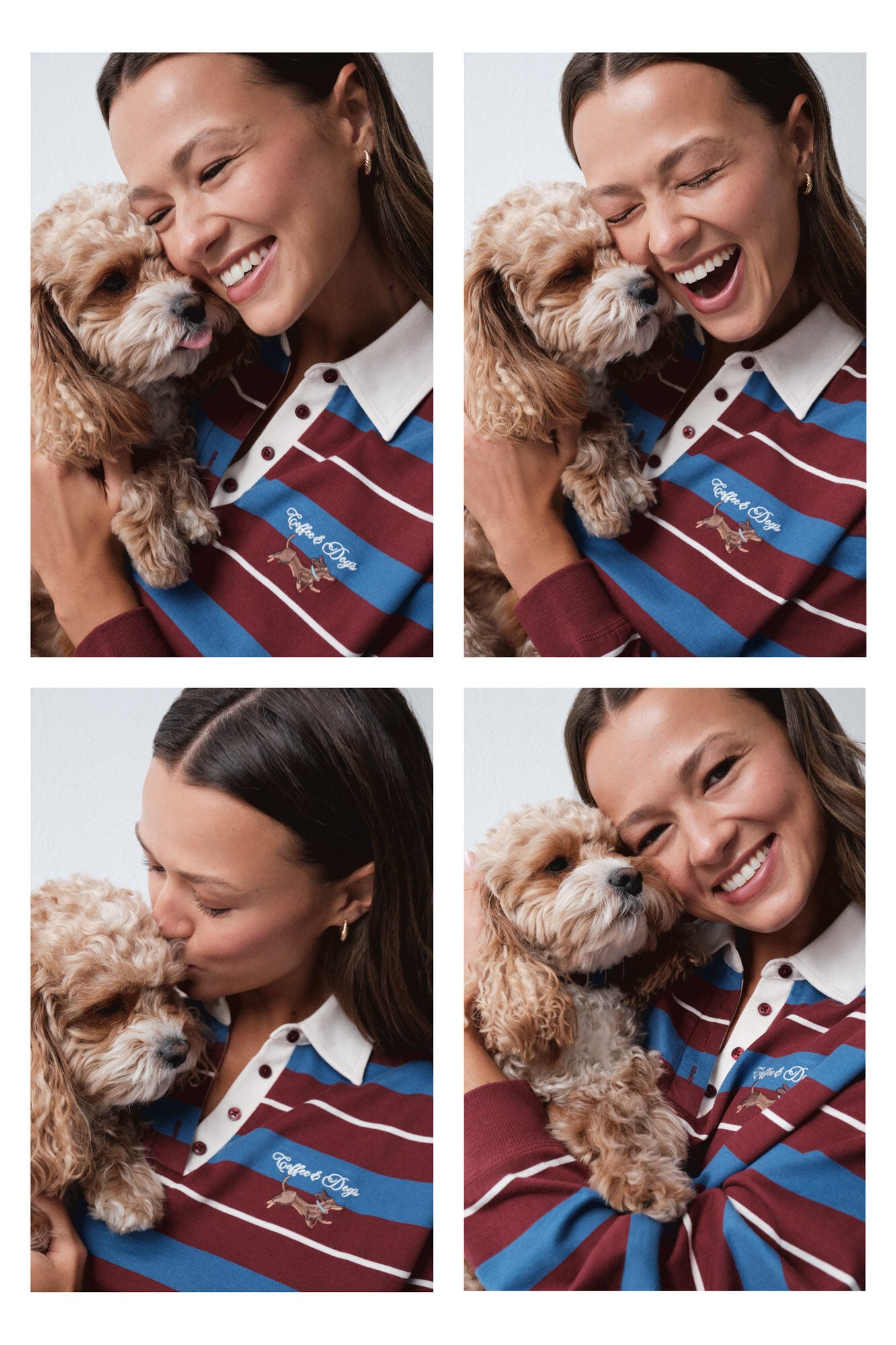 Women'secret Polo de riscas azul-gren&aacute;