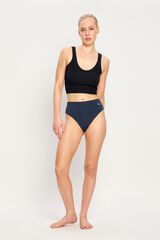 Modibodi Puma Cueca Menstrual Brasileira Sem Costura Fluxo Abundante Blue azul