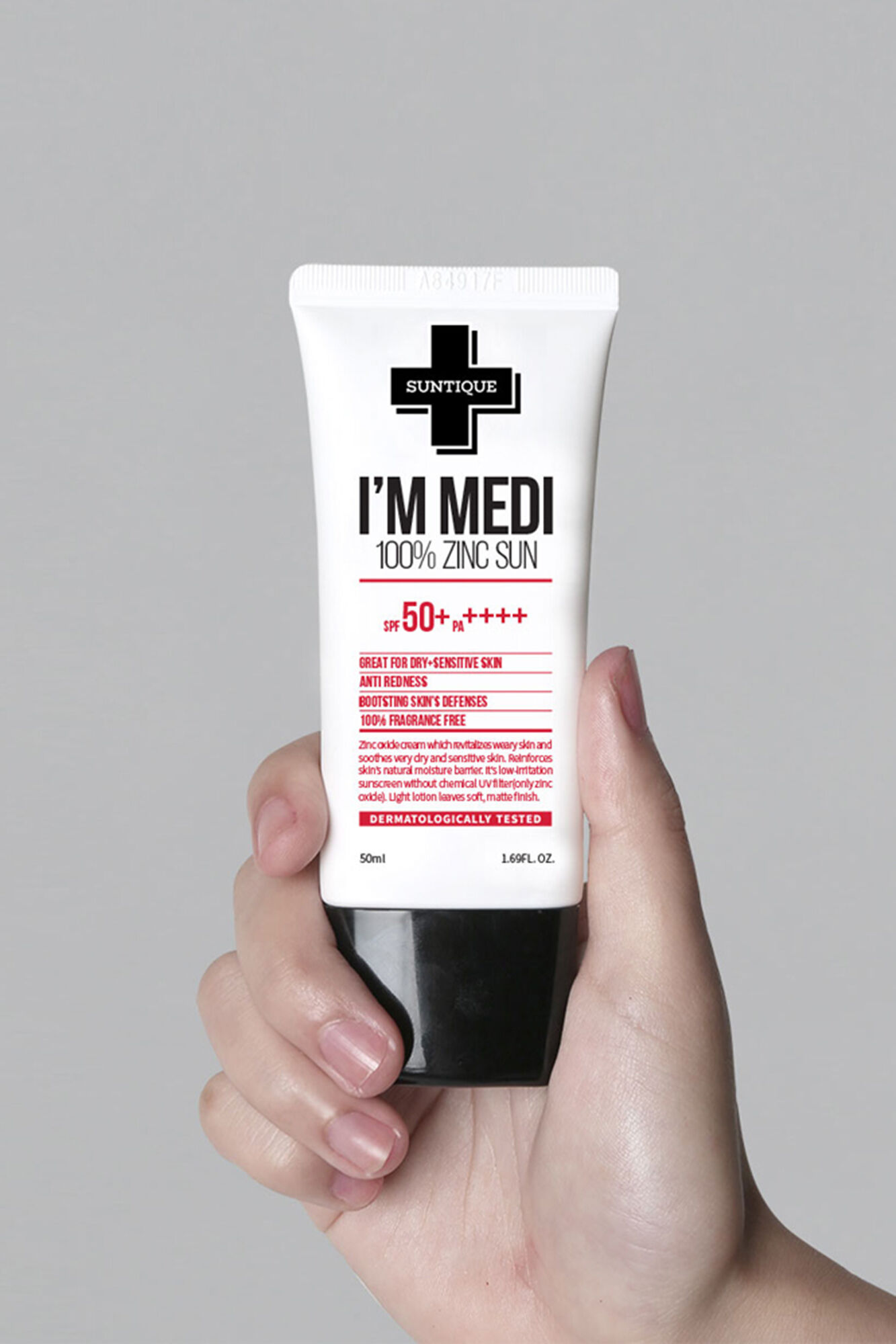 Suntique Crema protector solar I'm Medi 100% Zinc estampado