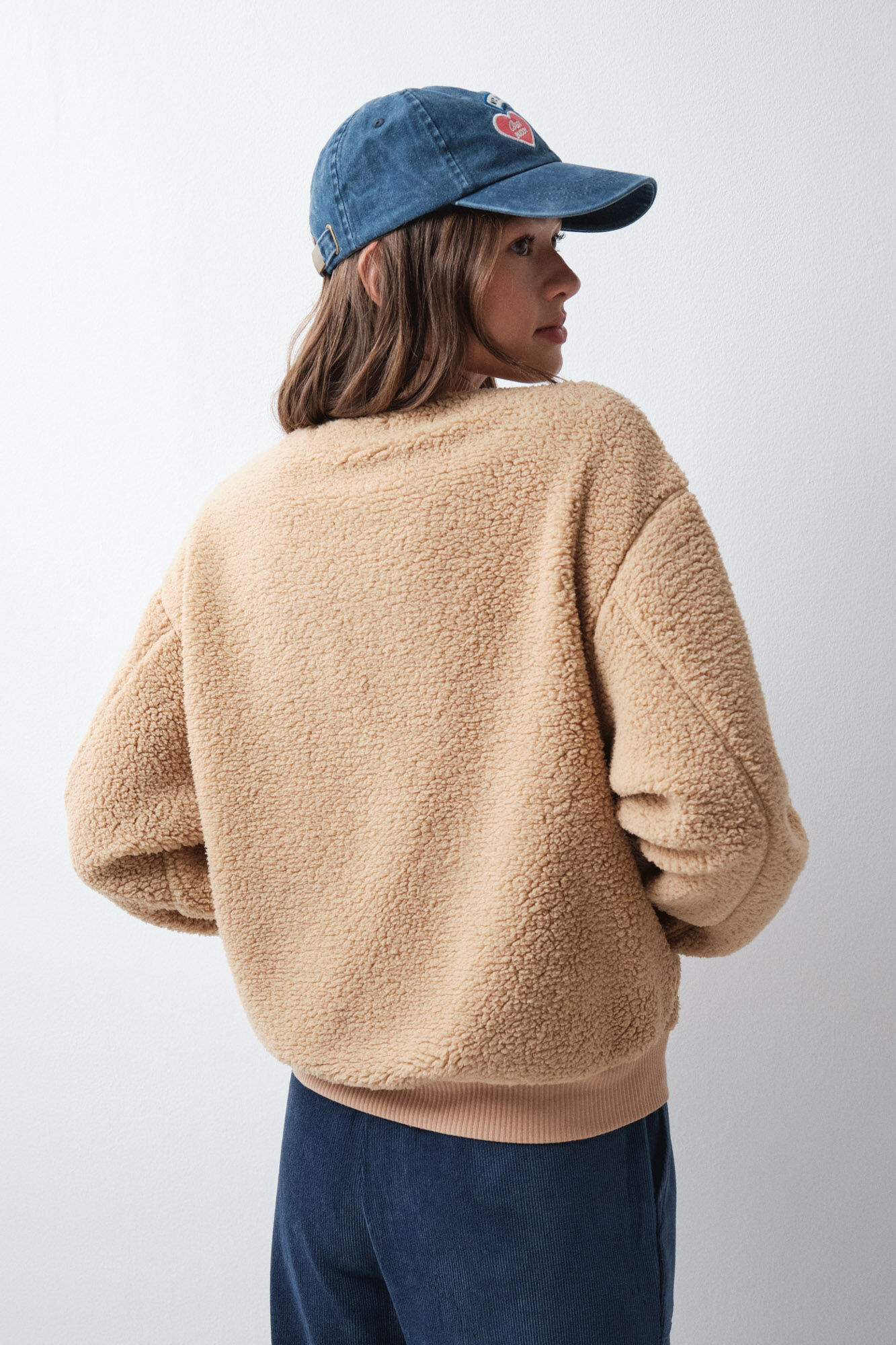 Women'secret Casaco borrego camel camel